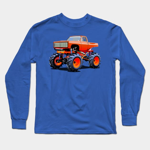 Cartoon monster truck Long Sleeve T-Shirt by Mechanik